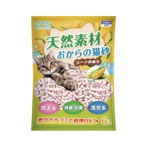 貓砂-My-Baby-Pet-Life-天然豆腐貓砂-玉米香味-Natural-Tofu-Cat-Litter-Corn-6L-B07-90702007-豆腐貓砂-豆乳貓砂-寵物用品速遞