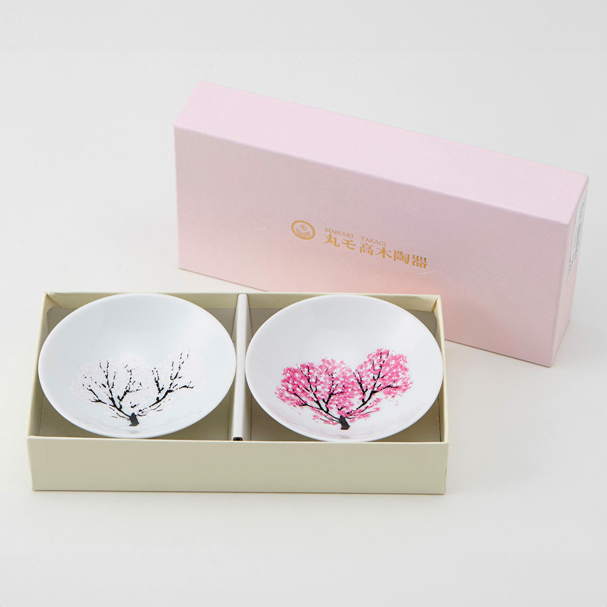 清酒杯 日本清酒杯 冷感變色櫻花杯 一盒2隻 - 限定品