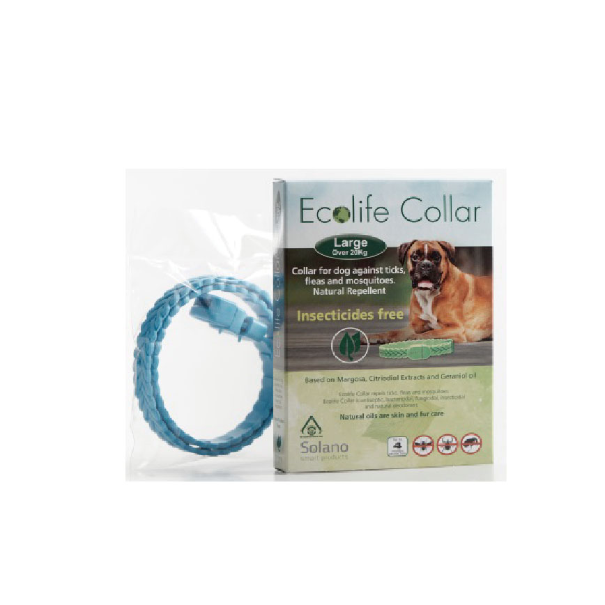 Solano Ecolife Collar 大型犬用天然驅蚤頸帶 藍色 (EC112B)