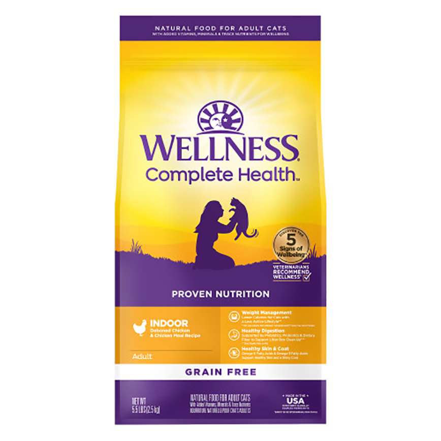 WELLNESS WELLNESS 貓糧 Complete Health 無穀物室內貓雞肉配方 5lb 5oz (9210)