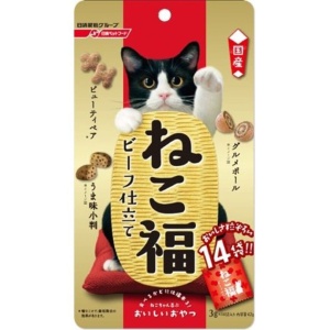 貓小食-日本日清-貓小食-海鮮牛肉蔬菜零食粒-3g-14袋入-紅-其他-寵物用品速遞