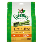 Greenies 狗零食 GF Petite 無穀物潔齒骨 迷你犬用 20支 12oz (10197577) 狗零食 Greenies 寵物用品速遞