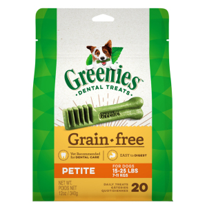狗小食-Greenies-無穀物潔齒骨-迷你犬用-20支-12oz-Greenies-寵物用品速遞