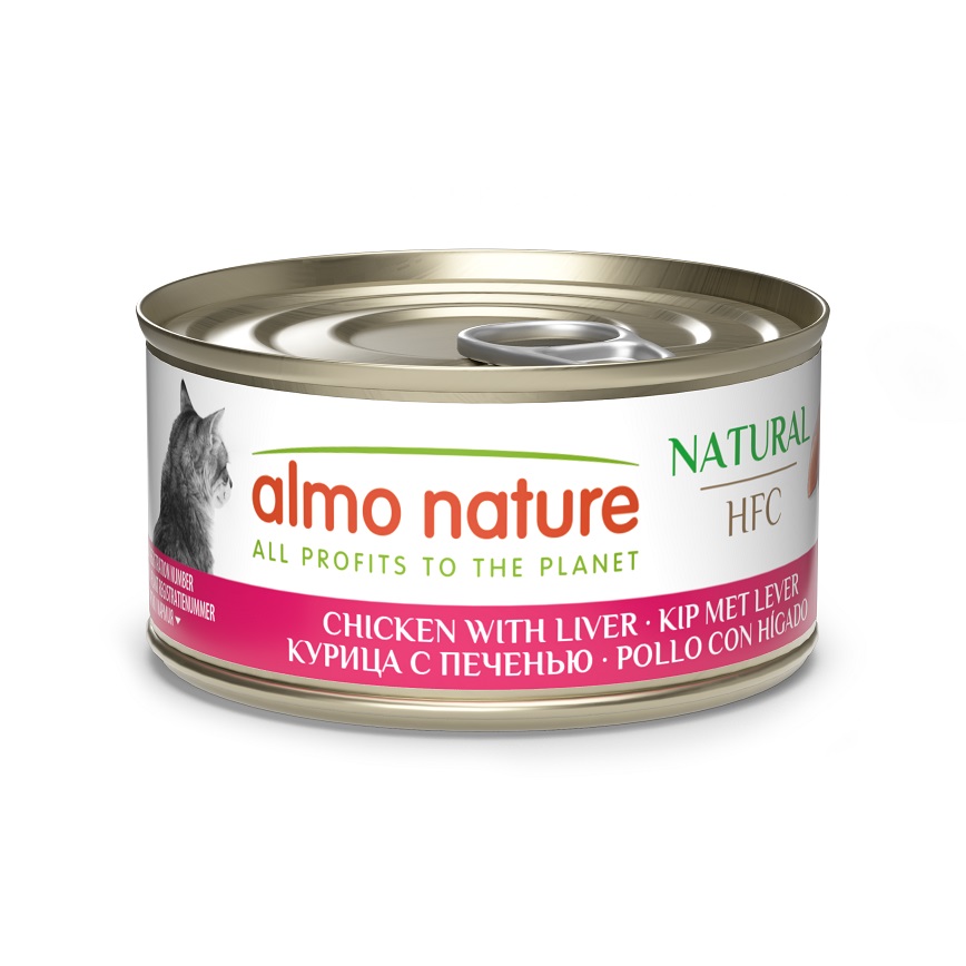 Almo Nature Almo Nature HFC 貓罐頭 天然系列 雞肉+雞肝 70g (9413)