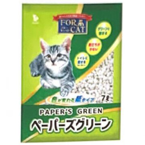 貓砂-紙貓砂-For-Cat-Paper-s-Green-日本凝結紙貓砂-綠茶味-7L-PPGR-紙貓砂-寵物用品速遞