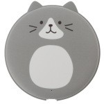 日本FukuFukuNyanko 超圓無線叉電器 灰臉貓 Hacchi 一個入 - 清貨優惠 生活用品超級市場 貓咪精品
