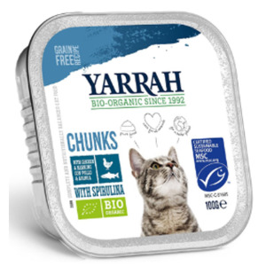 貓罐頭-貓濕糧-Yarrah-貓罐頭-有機雞塊-鯡魚-100g-AW919012-Yarrah-寵物用品速遞