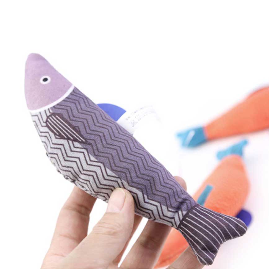 Aduck 玩具嚴選 貓薄荷毛絨海洋魚玩具 一個 (款式隨機) 夾袋 (圖片5)