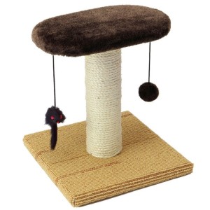 貓咪玩具-日本MARUKAN-毛毛面單柱貓抓爬架-一個入-貓貓-寵物用品速遞