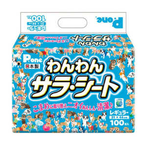 狗尿墊-日本P_one-Wanwan-Sarah-寵物尿墊-狗尿墊-狗尿片-31x44-S碼-100枚入-鮮藍-狗狗-寵物用品速遞