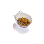寵物護頸脊糧食碗 透明單碗 貓犬用日常用品 飲食用具 寵物用品速遞