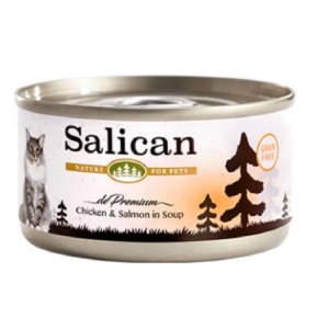 貓罐頭-貓濕糧-Salican-鮮雞肉-三文魚貓罐頭-清湯-85g-Salican-寵物用品速遞