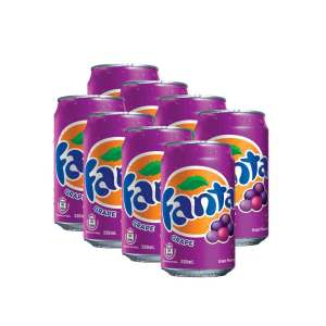 貓奴生活雜貨-芬達提子味汽水-Fanta-Grape-Flavoured-Soda-330ml-八罐裝-2109-飲品-寵物用品速遞