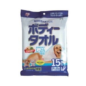 貓犬用日常用品-日本IRIS-每日擊退污糟-寵物濕紙巾-中至大型犬適用-BWT-15L-15枚入-貓犬用-寵物用品速遞