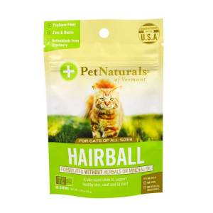 貓咪保健用品-Pet-Naturals-功能小食-Hairball-貓用美毛養腸咀嚼片-PEN-00366-30片-貓咪去毛球-寵物用品速遞