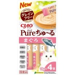 CIAO 貓零食 日本肉泥餐包 Churu Pure 無添加吞拿魚肉醬 14g 4本入 (SC-321) 貓小食 CIAO INABA 貓零食 寵物用品速遞
