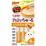 CIAO 貓零食 日本肉泥餐包 Churu Pure 無添加雞肉肉醬 14g 4本入 (SC-324) 貓零食 寵物零食 CIAO INABA 貓零食 寵物零食 寵物用品速遞