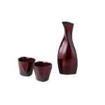 日本清酒杯 Awasaka 清酒酒具套裝 漆紅 一瓶兩杯 (2055-2-41) 酒品配件 Accessories 分酒瓶 清酒十四代獺祭專家