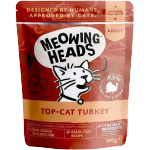Meowing heads 貓濕糧 無穀物濕包 火雞雞肉牛肉 100g (MHWT) (啡色) 貓罐頭 貓濕糧 Meowing Heads 寵物用品速遞