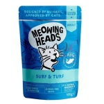 Meowing heads 貓濕糧 無穀物濕包 沙甸魚吞拿魚雞肉牛肉 100g (MHWSS) (藍色) 貓罐頭 貓濕糧 Meowing Heads 寵物用品速遞
