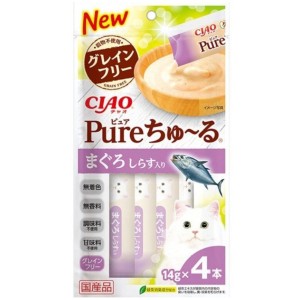 貓小食-日本CIAO肉泥餐包-Churu-Pure-無添加吞拿魚沙甸魚味-56g-SC-329-CIAO-INABA-寵物用品速遞