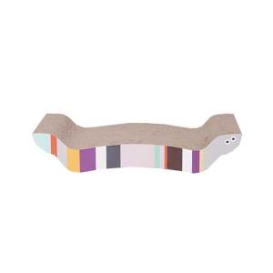 貓咪玩具-Zeze瓦楞紙貓抓板-抽象彩色小蛇-兜形-貓貓-寵物用品速遞