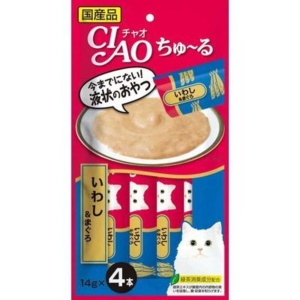 貓小食-日本CIAO-肉泥餐包-沙丁魚吞拿魚肉醬-56g-SC-145-CIAO-INABA-寵物用品速遞