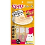 CIAO 貓零食 日本肉泥餐包 國產真鯛肉醬 14g 4本入 (SC-177) 貓小食 CIAO INABA 貓零食 寵物用品速遞