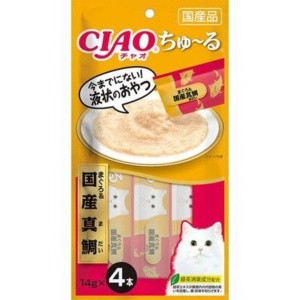 貓小食-日本CIAO-肉泥餐包-國產真鯛肉醬-56g-SC-177-CIAO-INABA-寵物用品速遞