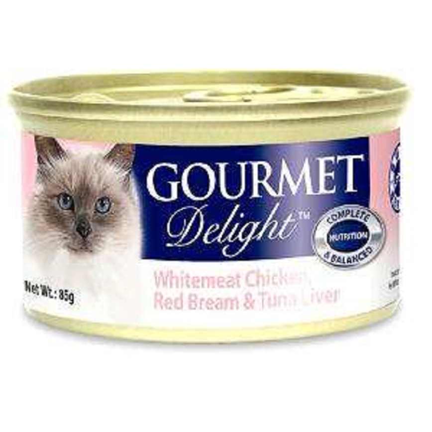 BLUE BAY Gourmet Delight - Whitemeat Chicken, Red Bream & Tuna Liver 85g