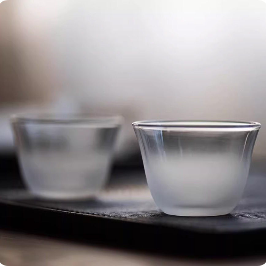 【合同酒精株式會社 梅酒 換購品】日式清酒杯 簡約雲霧玻璃小酒杯 一個入