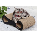 瓦楞紙貓抓板 玩具嚴選 黑邊八字形 (MJ092) 貓玩具 貓抓板 貓爬架 寵物用品速遞