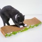 貓咪玩具-瓦楞紙貓抓板-波浪平板-彩黃色圖案-貓貓