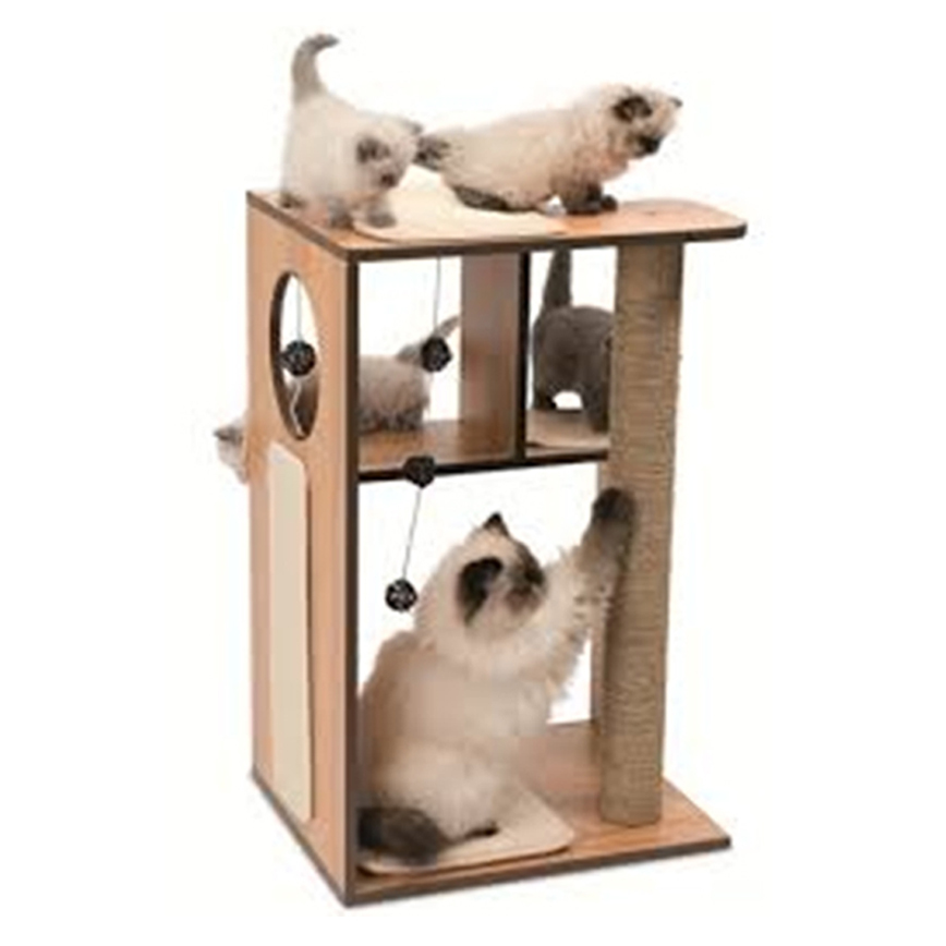 Hagen希勤 貓爬架 Catit V系列 冒險貓世界 核桃色 (C52077) (圖片3)