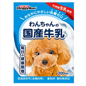狗狗保健用品-日本DoggyMan-幼犬用-日本國產牛乳牛奶-200ml-營養保充劑-寵物用品速遞