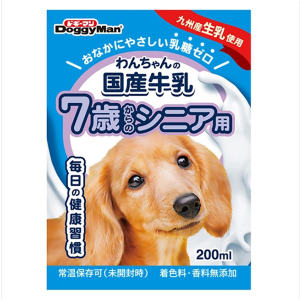 狗狗保健用品-日本DoggyMan-高齡犬用-日本國產牛乳牛奶-200ml-營養保充劑-寵物用品速遞