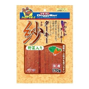 狗小食-日本DoggyMan-日本國產-紗-火雞肉及蔬菜切條-170g-DoggyMan-寵物用品速遞