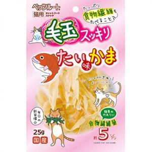 貓小食-日本Petz-Route-毛玉-去毛球-鯛魚絲-25g-貓用-粉紅-Petz-Route-寵物用品速遞