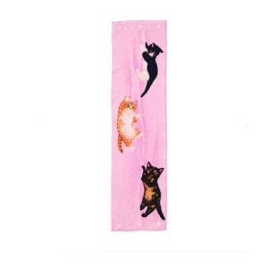 主人生活用品雜貨-日本フェリシモ猫部-超柔軟貓咪圖案毛巾-粉紅-458109-N-901-貓咪精品-寵物用品速遞