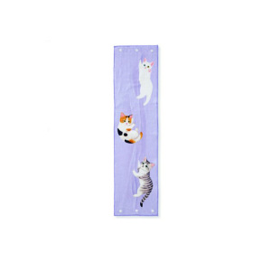 主人生活用品雜貨-日本フェリシモ猫部-超柔軟貓咪圖案毛巾-粉紫-458109-N-902-貓咪精品-寵物用品速遞