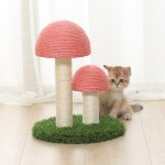 劍麻貓抓柱貓爬架 玩具嚴選 蘑菇兩粒 (顏色隨機) 貓玩具 貓抓板 貓爬架 寵物用品速遞