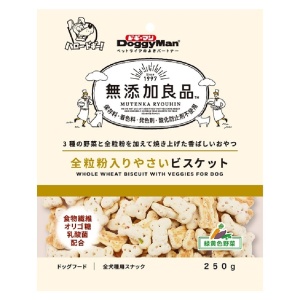 DoggyMan-日本DoggyMan-膳食纖維小麥-無添加-野菜餅乾-250g-DoggyMan-寵物用品速遞