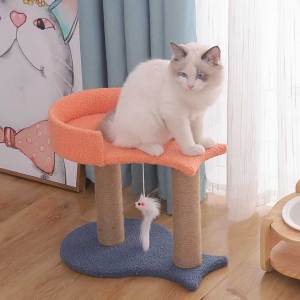 貓咪玩具-劍麻貓抓柱-雙魚款式跳台-一個-貓抓板-貓爬架-寵物用品速遞