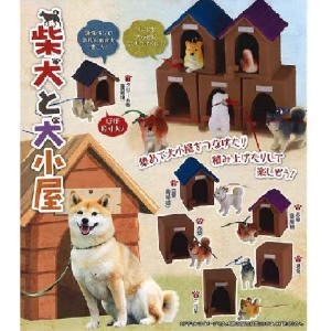 主人生活用品雜貨-日本直送-狗公仔擺設-柴犬之小屋-一套六隻-狗狗精品-寵物用品速遞