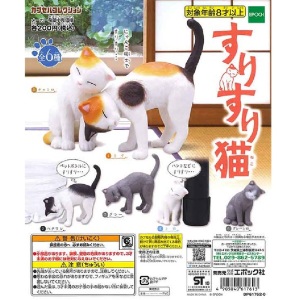 主人生活用品雜貨-日本直送-貓公仔擺設-磨蹭的貓咪-第2彈-一套六隻-貓咪精品-清酒十四代獺祭專家