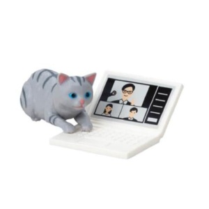 主人生活用品雜貨-日本直送-貓公仔擺設-EPOCH鍵盤戰士灰色虎紋貓-2枚入-貓咪精品-寵物用品速遞