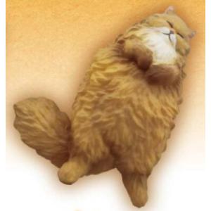 主人生活用品雜貨-日本直送-貓公仔擺設-露肚皮睡覺的長毛橘貓-一枚入-貓咪精品-寵物用品速遞