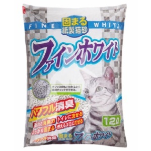 貓砂-紙貓砂-Hitachi-Fine-White-紙貓砂-12L-紙貓砂-寵物用品速遞