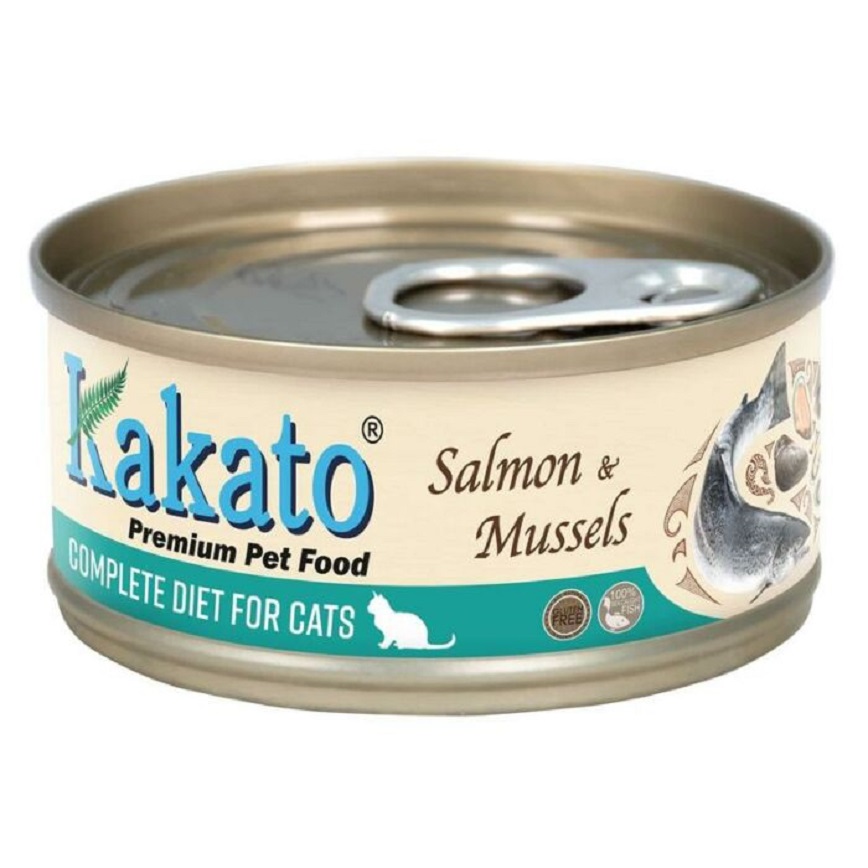 Kakato Kakato 主食罐 貓罐頭 三文魚及青口 70g (TD0761EIN)