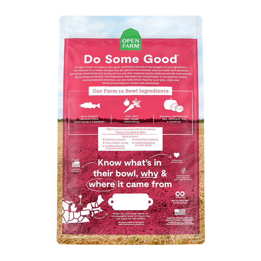 Open Farm 無穀物狗糧 野生三文魚 22lb (OFSA-22D) (新舊包裝隨機發貨) (圖片4)